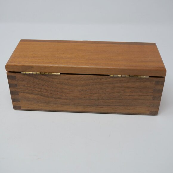 Vintage WM F DRUEKE & Sons Wooden Dovetail Box Dominoes Cribbage Board USA EUC - Picture 12 of 14